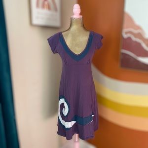 Synergy Organic Purple with Wave Cotton Dress